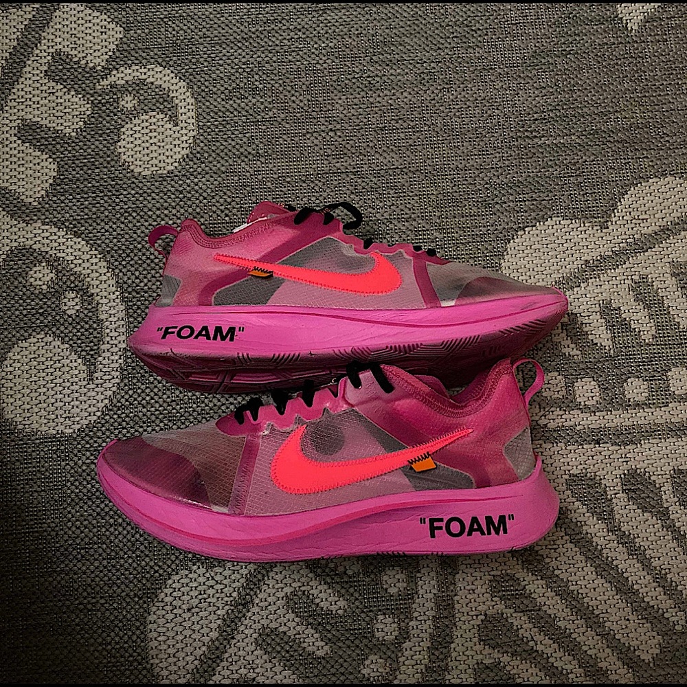 Off white x zoom fly sp “tulip pink”
